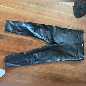 Abercrombie & Fitch Black Faux Leather Pants